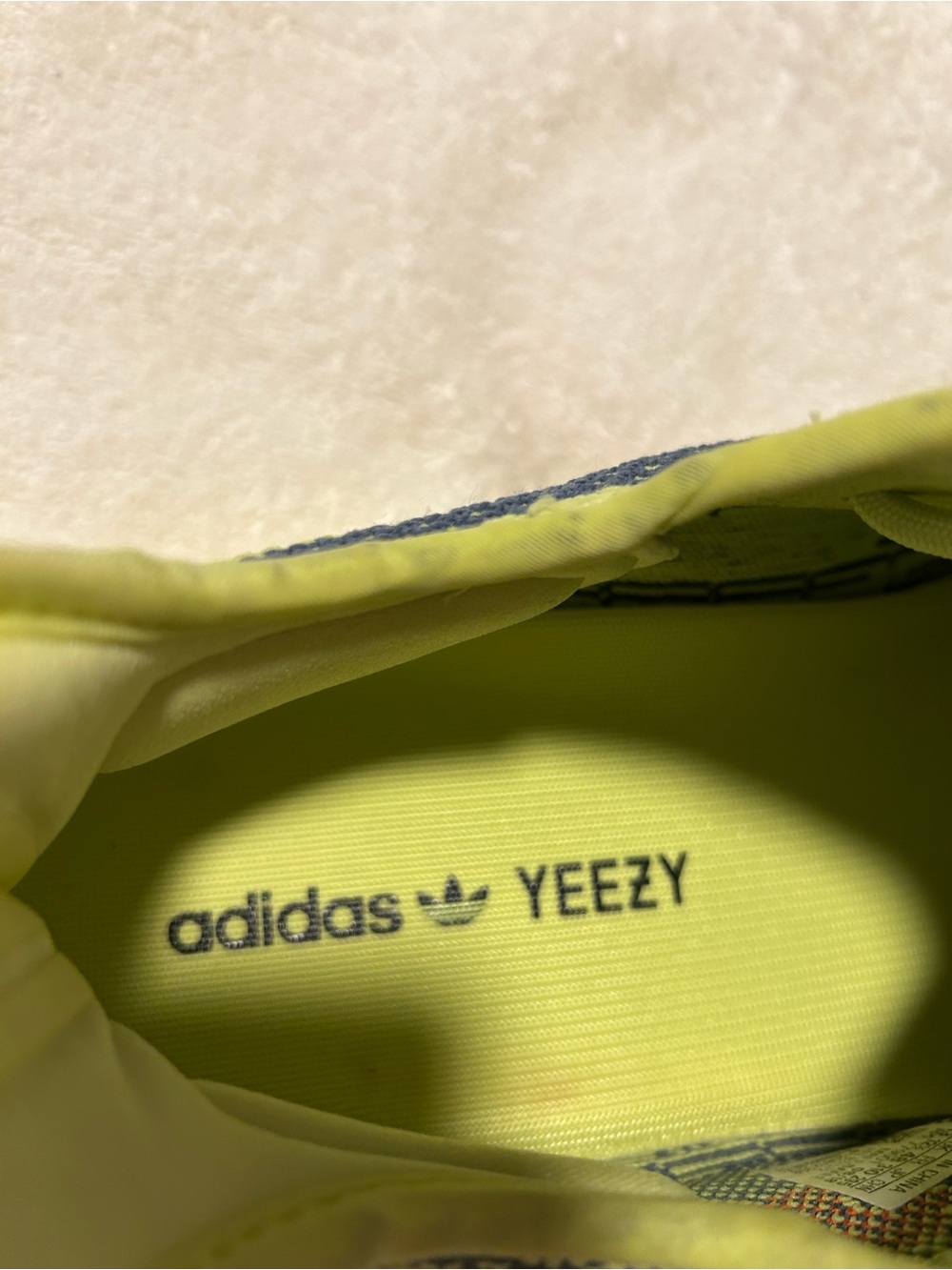adidas Yeezy Bright Yellow Insole Low-Top Sneaker